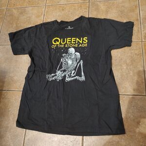 Queens Of The Stone Age Tour Unisex T-Shirt Black Short Sleeve Size Large